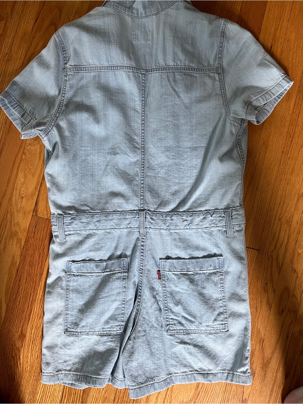 Levi's Light Blue Denim Short-Sleeve Romper - Picture 2 of 3